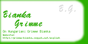 bianka grimme business card
